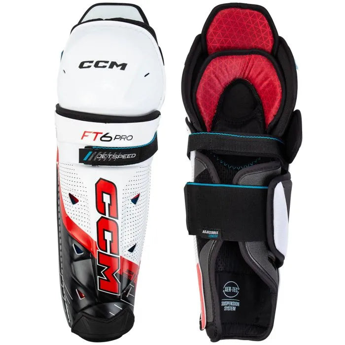 CCM Jetspeed FT6 Pro Junior Hockey Shin Guards