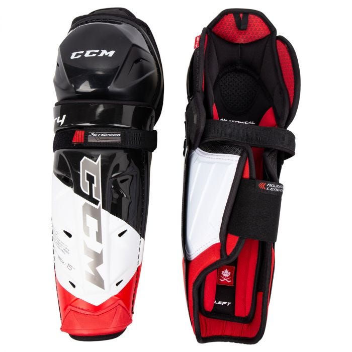 CCM Jetspeed FT4 Junior Hockey Shin Guards