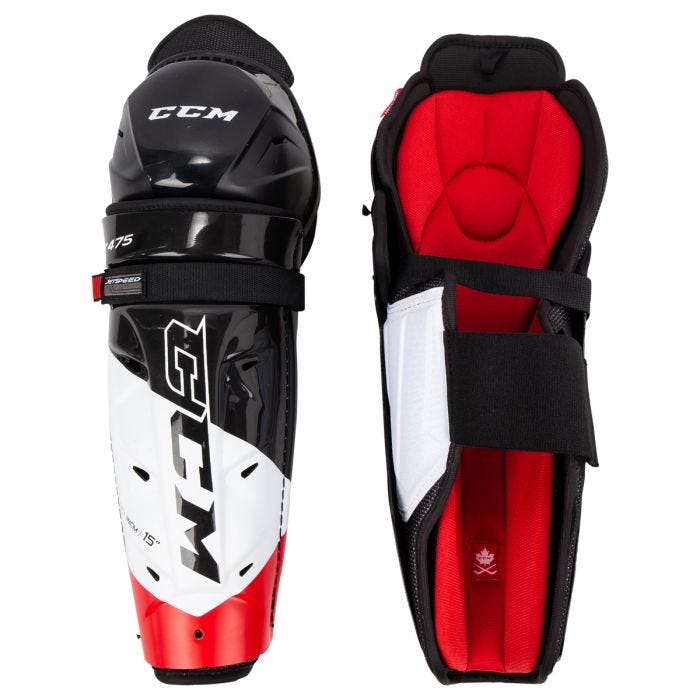 CCM Jetspeed FT475 Junior Hockey Shin Guards